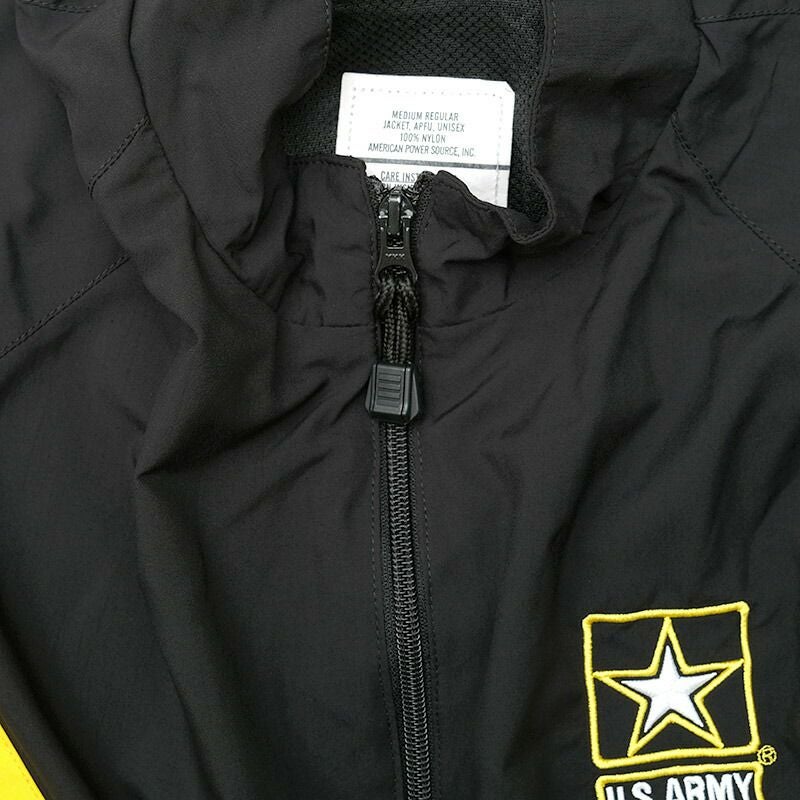 米軍 ARMY APFU トレーニングジャケット ナイロン 薄手 ブラック ユニ