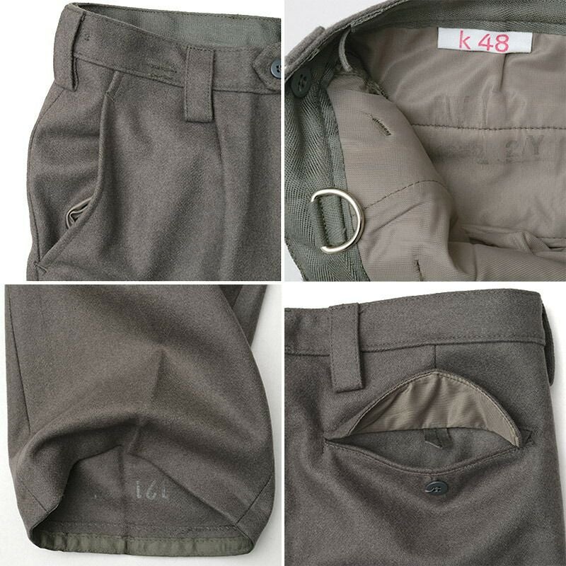 東ドイツ軍 ドレスパンツ ウール グレー デッドストック PP465NN NVA