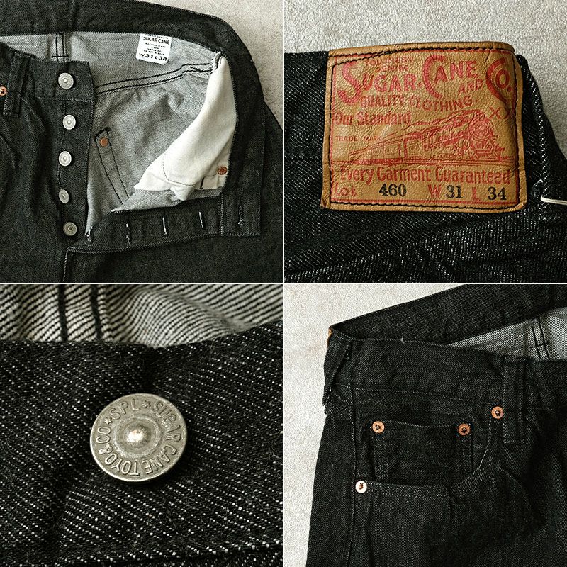 SUGARCANE シュガーケーン #SC42460 14.25oz. ブラックデニムパンツ
