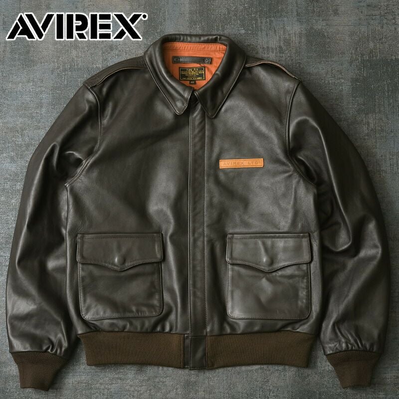 ストロベリーシュガー　AVIREX A-2フライトジャケット AVIREX アビレックス #7834950019 A-2 プレーン レザー フライト