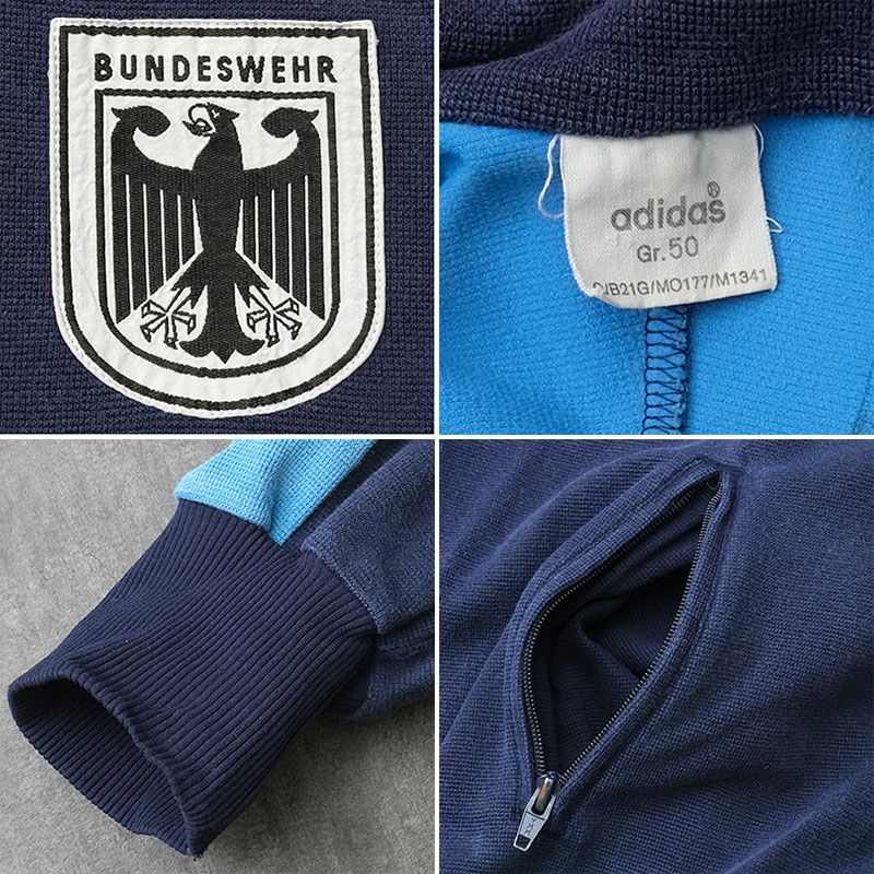 ドイツ軍 トレーニングジャージ ブルー adidas製 USED BW アディダス 