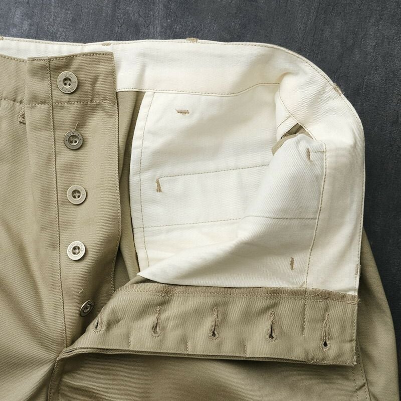 米軍タイプ 40's チノパンツ メタル釦 PP453YN 40年代メタルボタン M