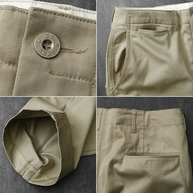 米軍タイプ 40's チノパンツ メタル釦 PP453YN 40年代メタルボタン M