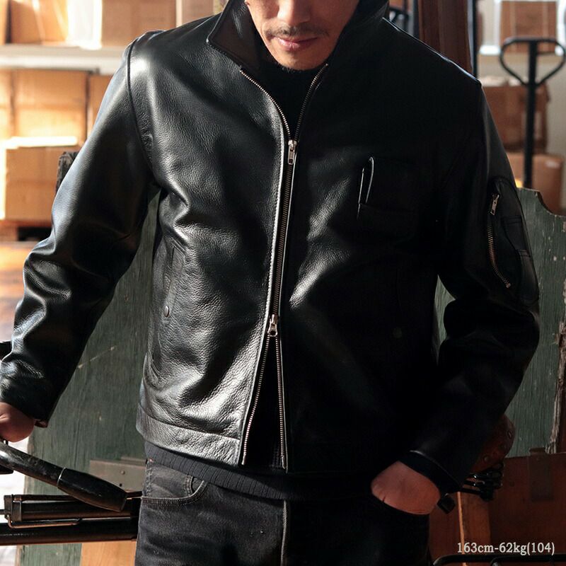 フランス軍タイプ パイロットレザージャケット JJ382YN フライト