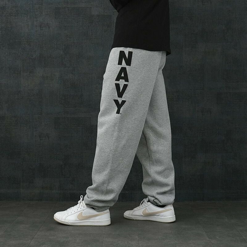 米軍 U.S.NAVY スウェットパンツ グレー NAVYロゴ NAVY PRIDE製 デッド