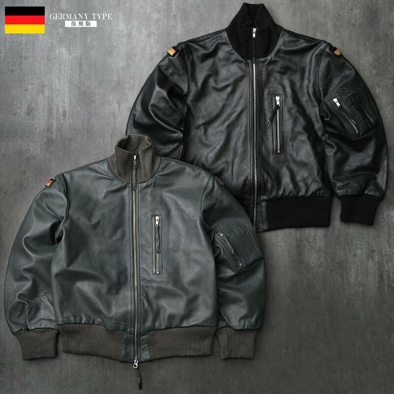 ドイツ軍タイプ パイロットレザージャケット JJ383YN レザーフライト