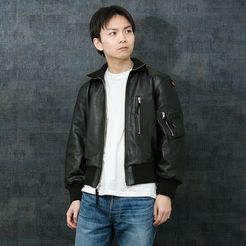 ドイツ軍タイプ パイロットレザージャケット JJ383YN レザーフライト