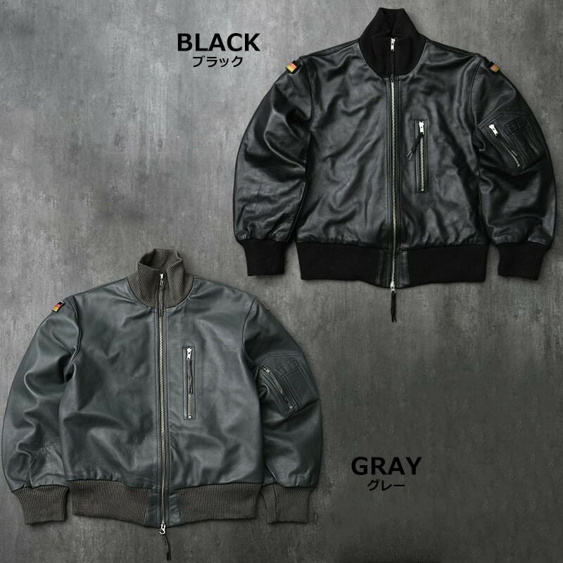 ドイツ軍タイプ パイロットレザージャケット JJ383YN レザーフライト