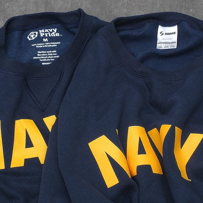 米軍 U.S.NAVY スウェットシャツ ネイビー NAVYロゴ デッドストック