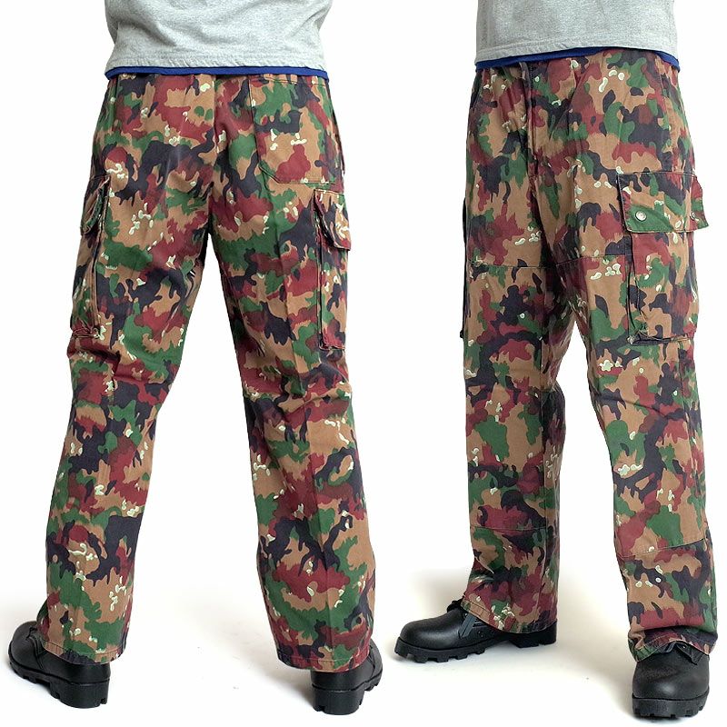 スイス軍 M-83カモパンツ 迷彩 カーゴパンツ USED PP037NN M83