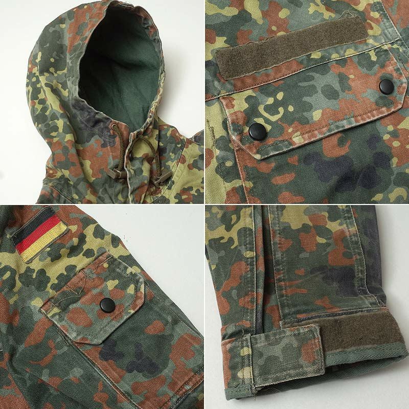 ドイツ軍 フレクターカモ 迷彩 ミリタリー パーカー USED JP009UN