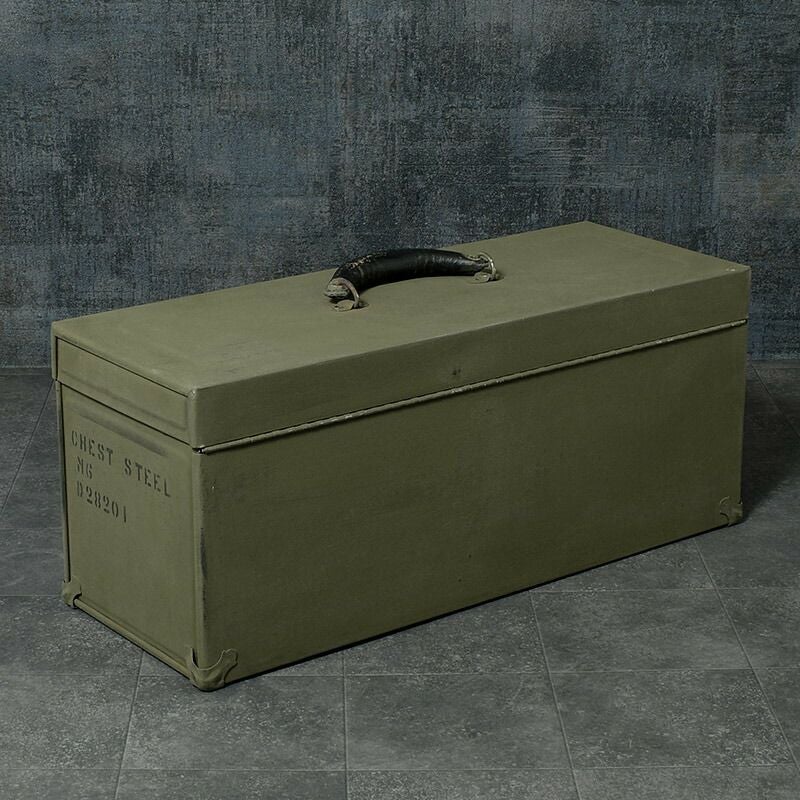 米軍 WW2 M6 スチール ツールボックス オリーブ デッドストック 
