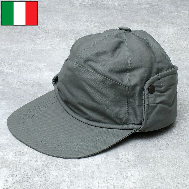グレー ミリタリー風 軍帽子　　0120o71 イタリア軍 MM ワークキャップ グレー デッドストック HC087NN 海軍