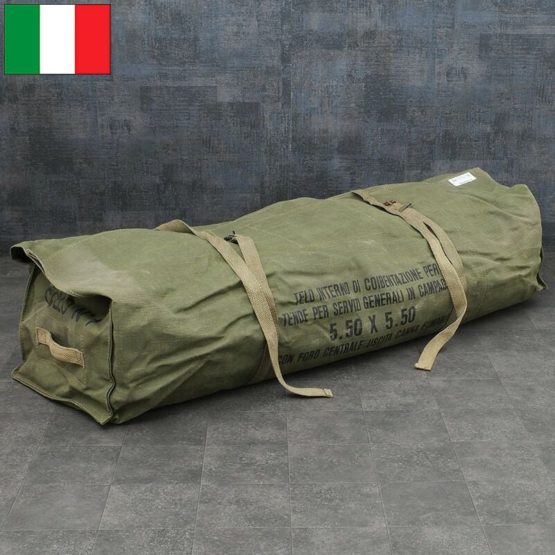 イタリア軍 リネンキャンバス テントケース オリーブ デッドストック