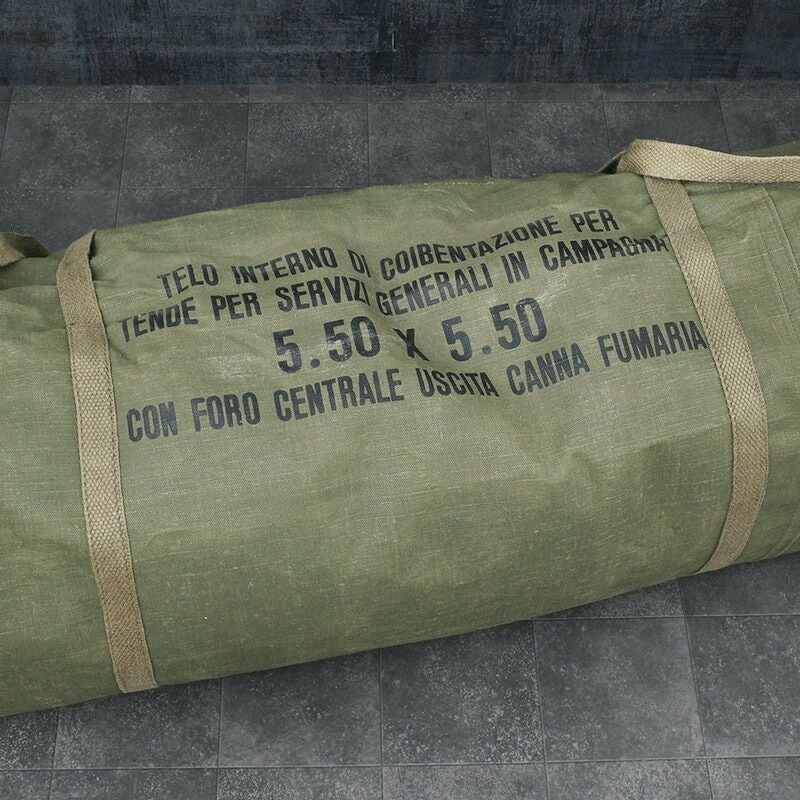 イタリア軍 リネンキャンバス テントケース オリーブ デッドストック