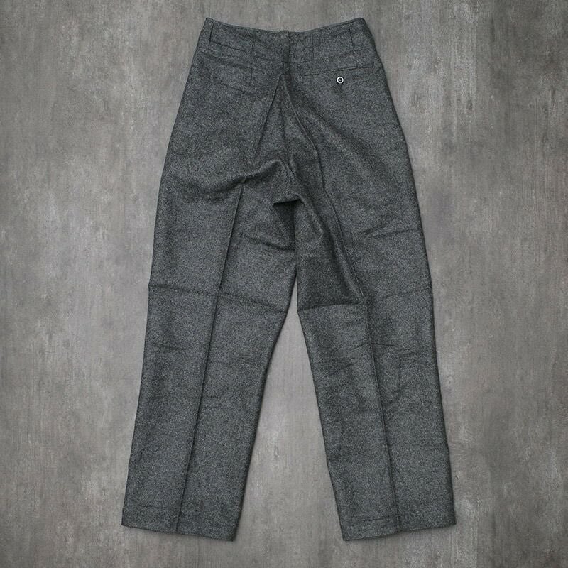 デンマーク軍 ウール ドレスパンツ チャコールグレー ジッパーフライ