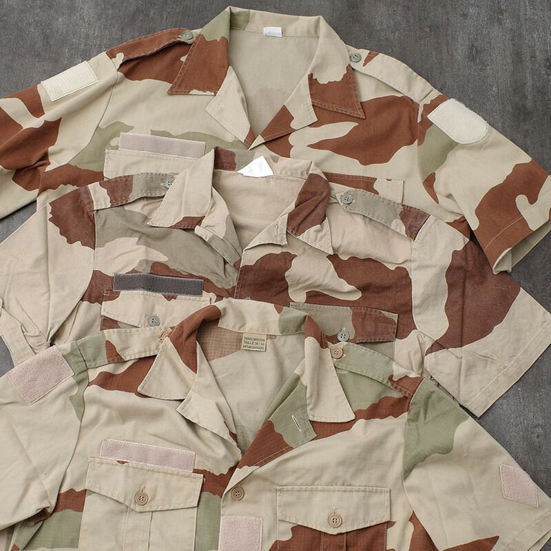 フランス軍 チャド トロピカルシャツ 半袖 CCEデザート USED JS100UN
