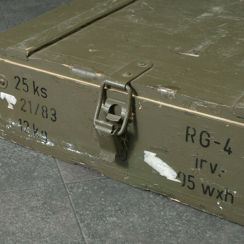 チェコ軍 RG-4 グレネード ウッドボックス オリーブ USED BX212UN