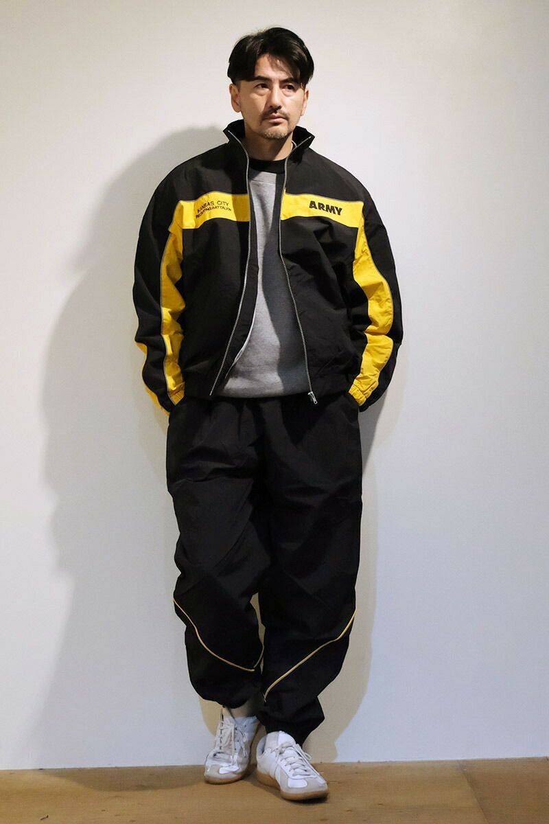 米軍タイプ ナイロン装備 YMCLKY 米軍タイプ ARMY ジャージパンツ PP477YN ブラック メンズ