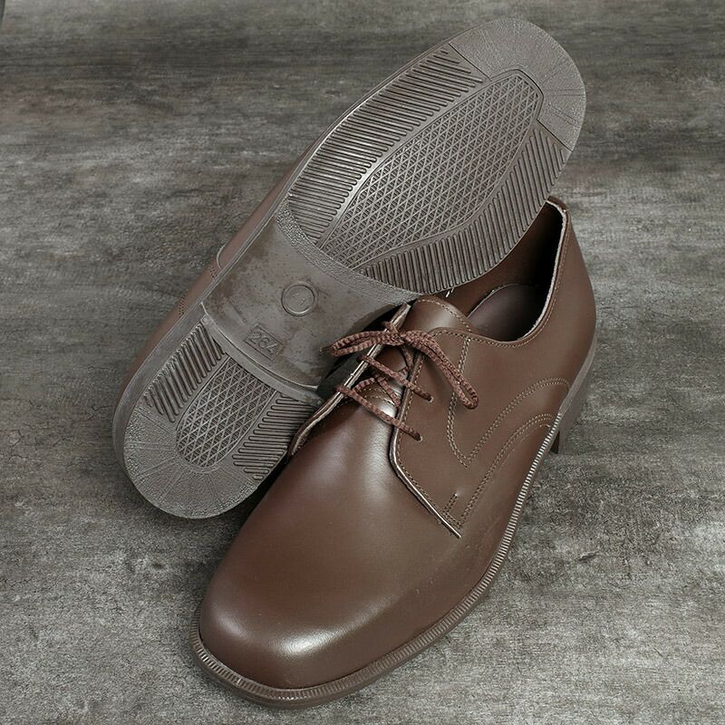 ノルウェー軍 レザー ドレスシューズ ブラウン デッドストック FS074NN