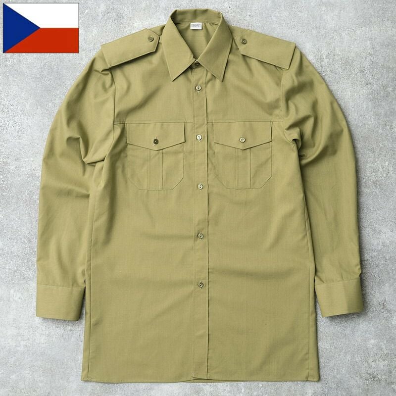 未使用　SEA ミリタリーオーバーシャツ　カーキ スウェーデン軍. M-55プルオーバーシャツ《実物・新品(未使用品