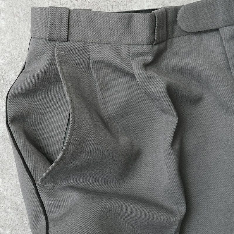 スイス軍 サイドライン ドレスパンツ ツイル ライトグレー USED