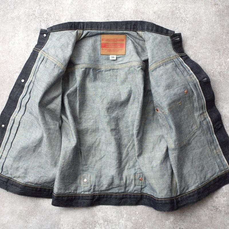 13.5oz デニムジャケット 大戦モデル #JJ389YNブルー ブラック 13.5