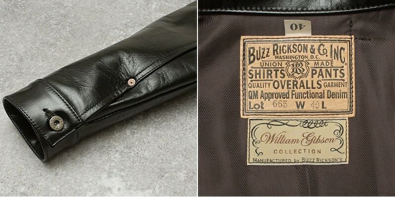 BUZZ RICKSON'S バズリクソンズ #BR80665 ブラック レザー ブラウス