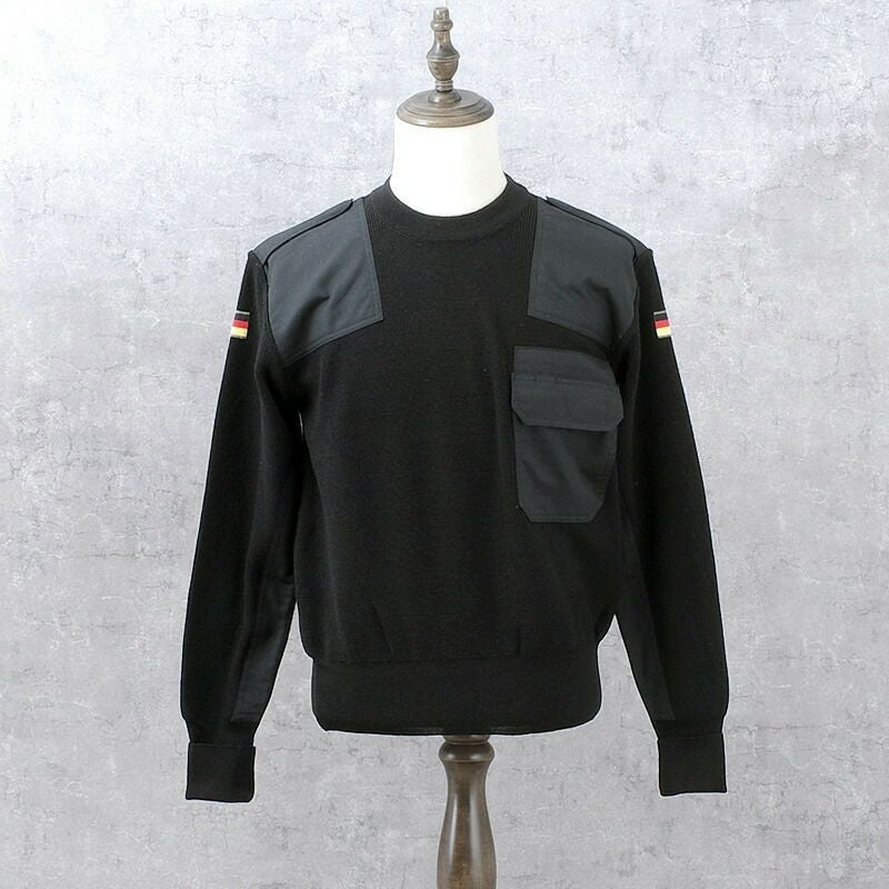 ドイツ軍 コマンドセーター ブラック USED JW079UN BW ウール ナイロン