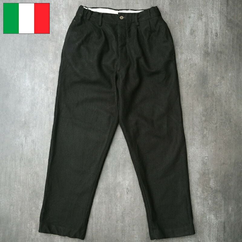 イタリア軍 E.I ドレスパンツ ウール 黒染め デッドストック PP444ND