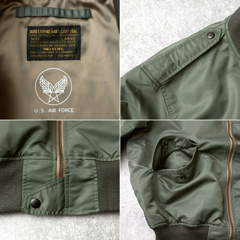 米軍タイプ L-2B MIL-J-7448C フライトジャケット #JJ404YN アメリカ軍