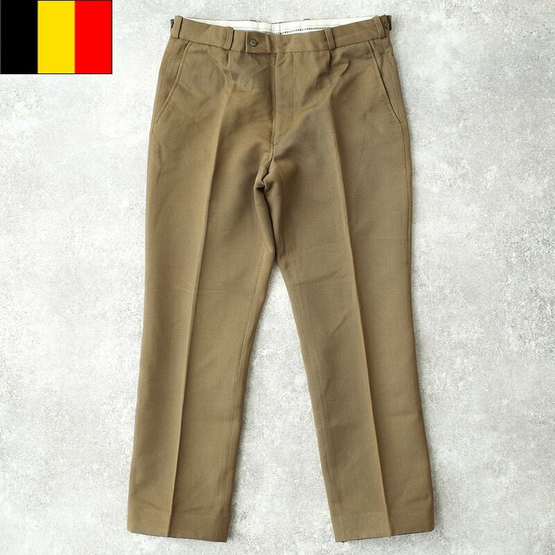 ベルギー軍 70s ユニフォーム ドレスパンツ ブラウン USED PP495NN