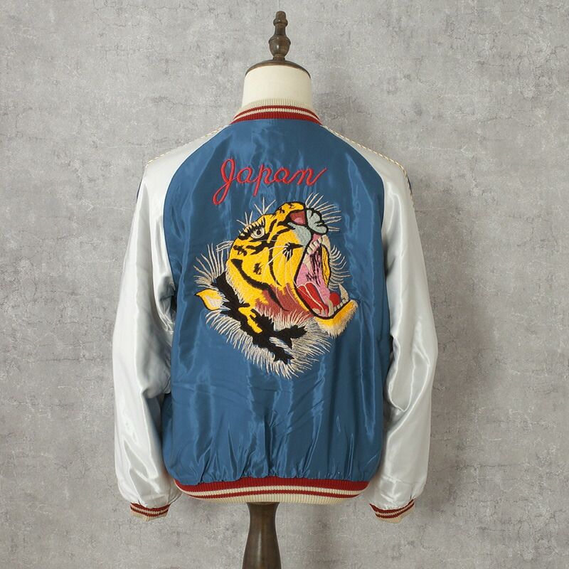 TAILORTOYO テーラー東洋 #TT15877 Mid 1950s Style アセテート リバーシブル スカジャン『TIGER HEAD×JAPAN MAP』