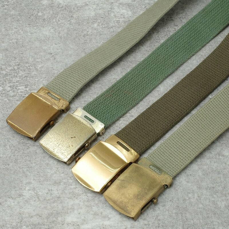 フランス軍 コットン キャンバスベルト オリーブ USED