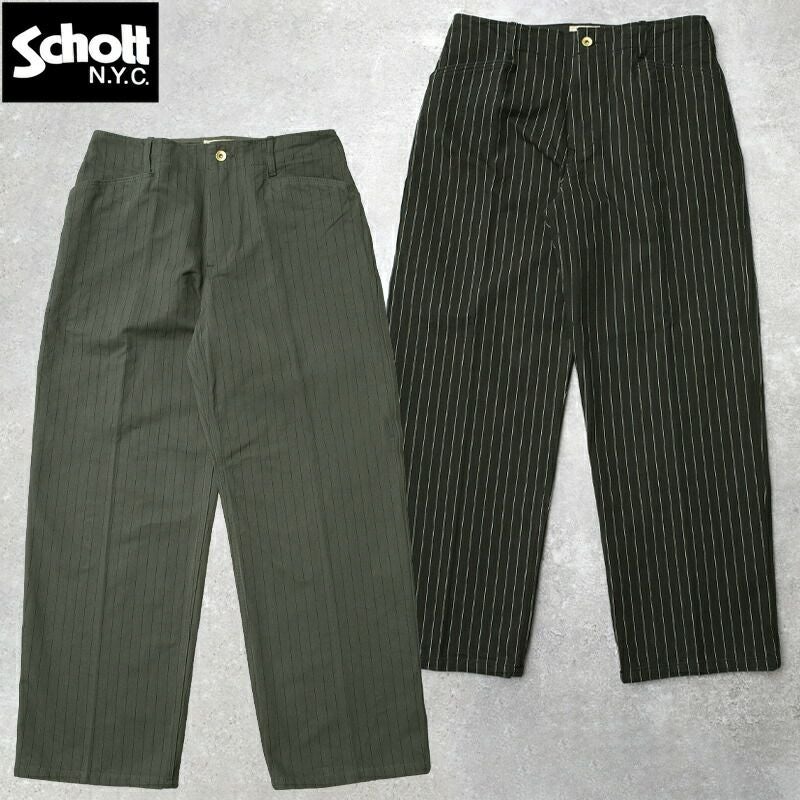 Schott ショット #7826910003 ストライプ フリスコパンツ メンズ 男性