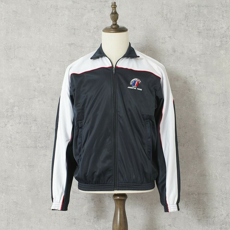 フランス軍 ARMY トレーニング ジムジャケット ネイビー×ホワイト デッドストック JJ416NN