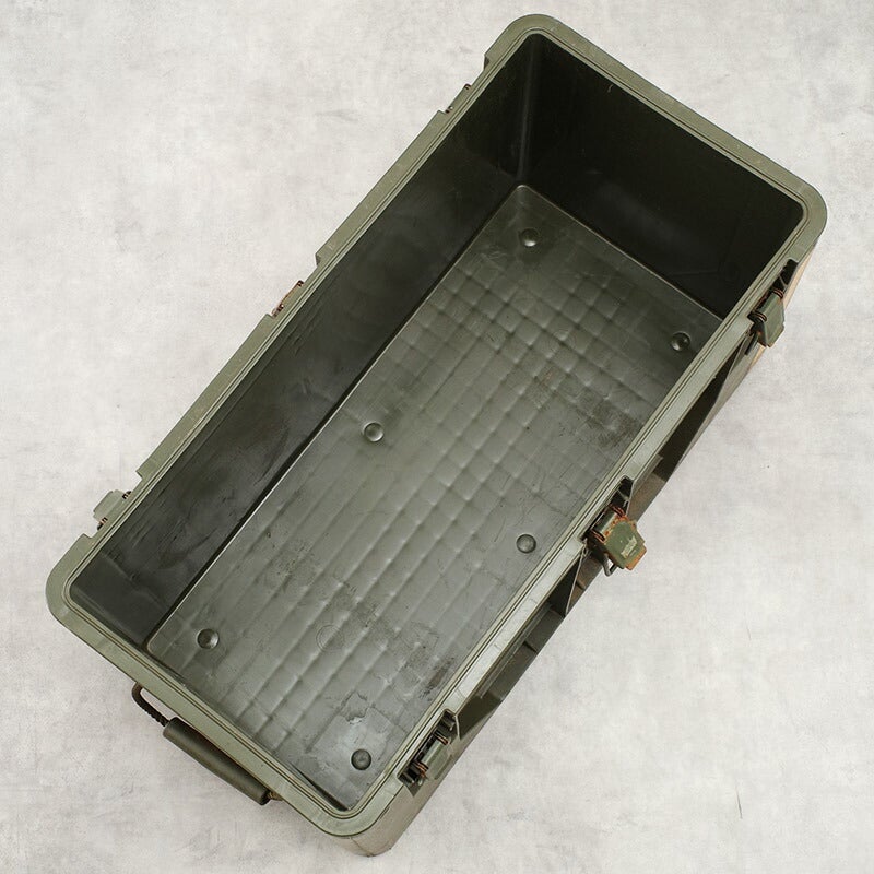 イタリア軍 トランスポート プラスチックボックス オリーブ USED