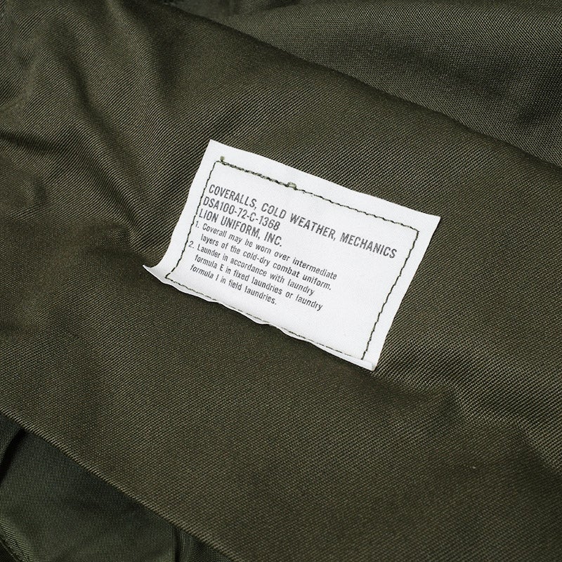 米軍 コールドウェザー メカニック カバーオール オリーブ アルミ