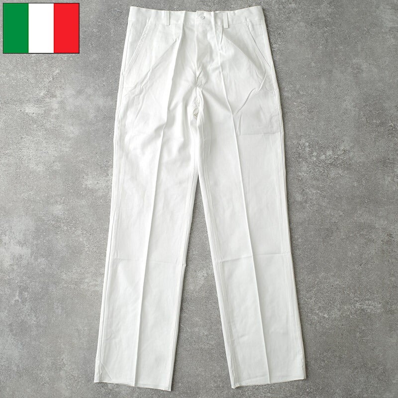 イタリア軍 MM ホスピタルパンツ ホワイト デッドストック PP504NN