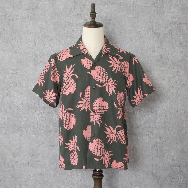 DUKE KAHANAMOKU デューク カハナモク #DK39398 半袖 クールマックス アロハシャツ『DUKE'S PINEAPPLE』
