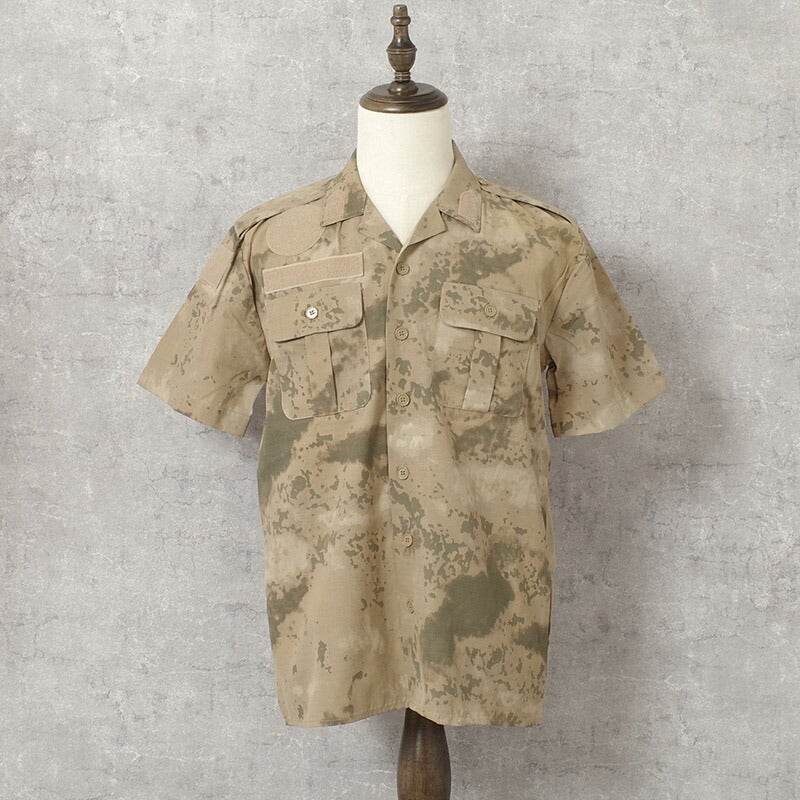 トルコ軍 フィールドシャツ 半袖 M2018カモ デッドストック JS245NN