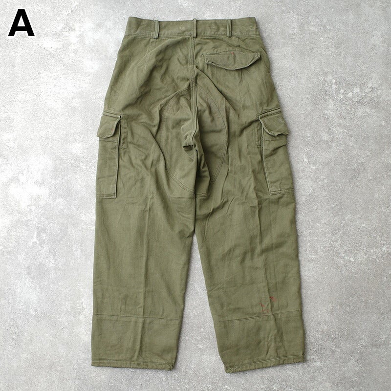 ドイツ軍 60s フィールド カーゴパンツ HBT オリーブ USED PP513NN