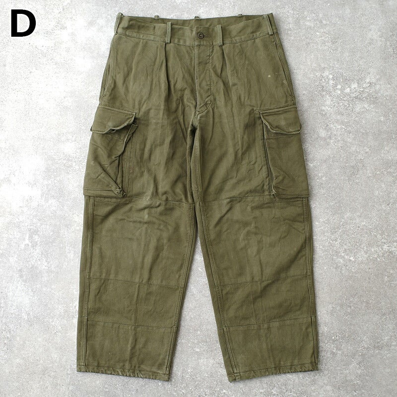 ドイツ軍 60s フィールド カーゴパンツ HBT オリーブ USED PP513NN