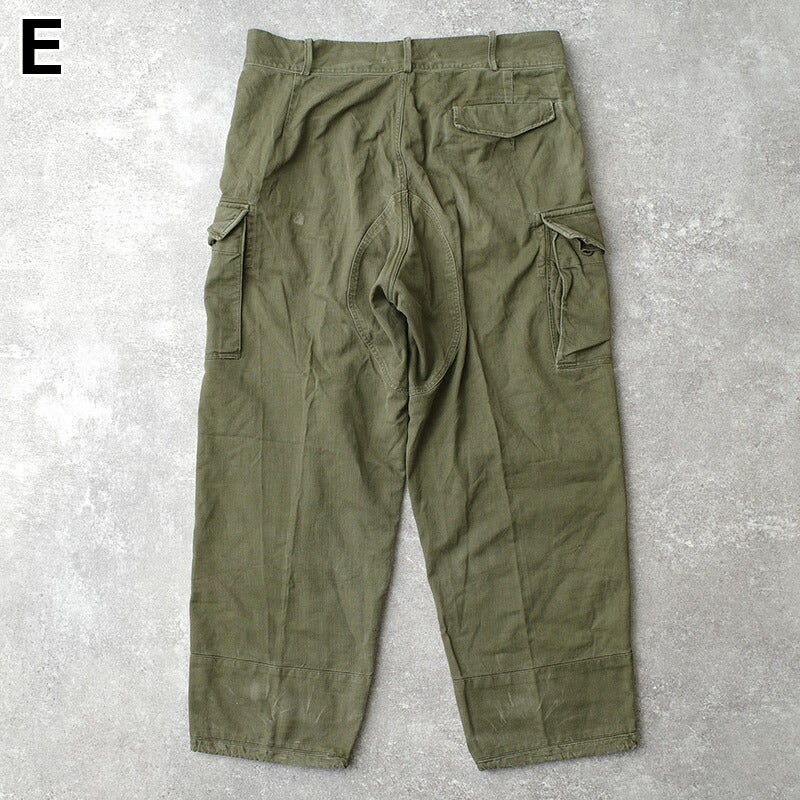 ドイツ軍 60s フィールド カーゴパンツ HBT オリーブ USED PP513NN