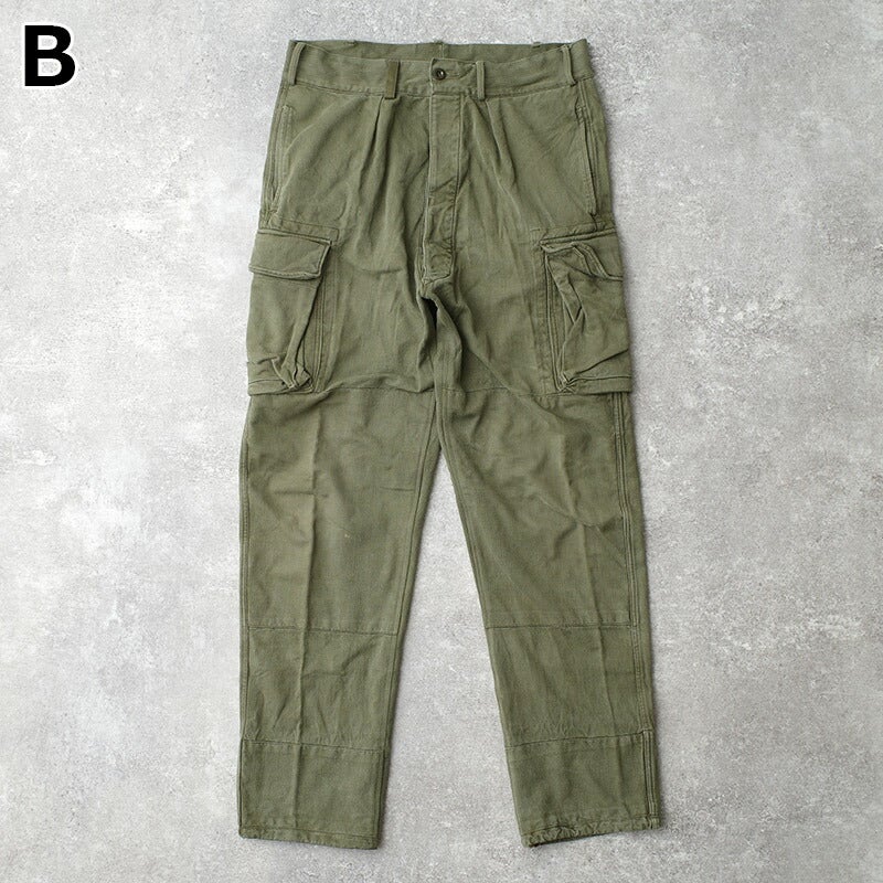 ドイツ軍 50s60s フィールド カーゴパンツ HBT オリーブ USED