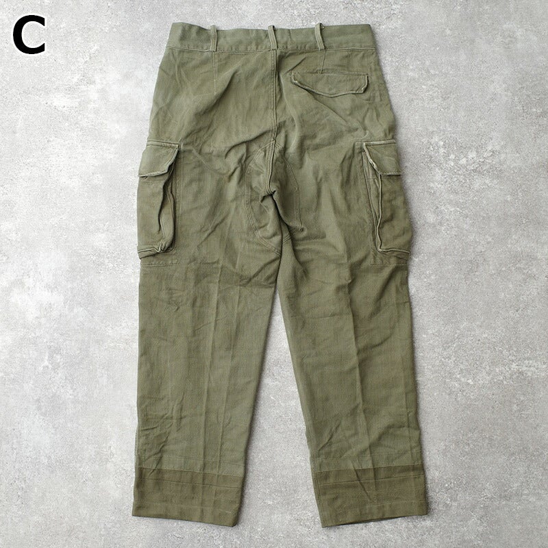 ドイツ軍 50s60s フィールド カーゴパンツ HBT オリーブ USED