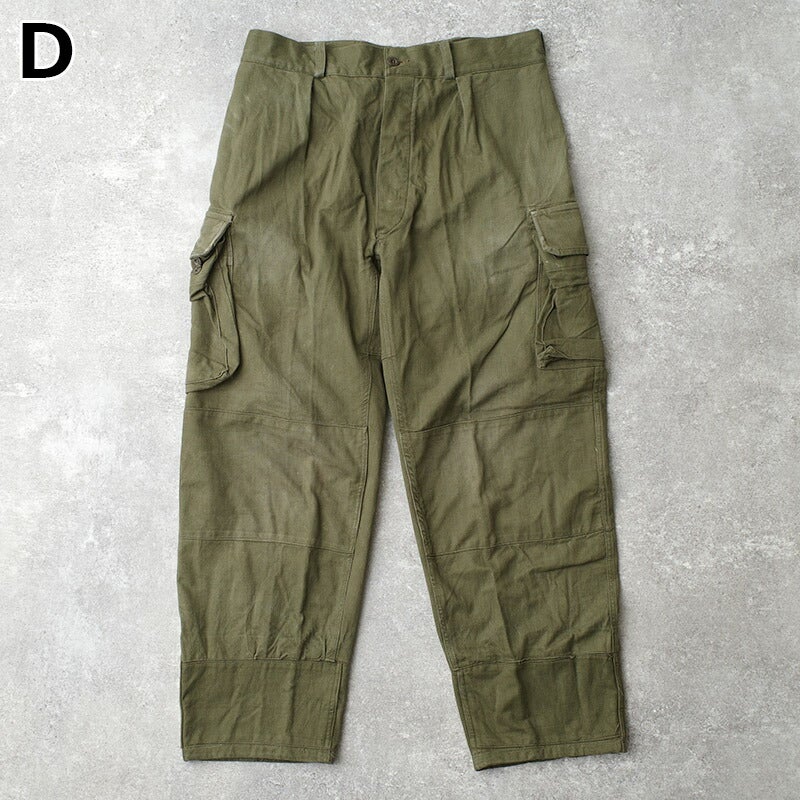 ドイツ軍 50s60s フィールド カーゴパンツ HBT オリーブ USED 