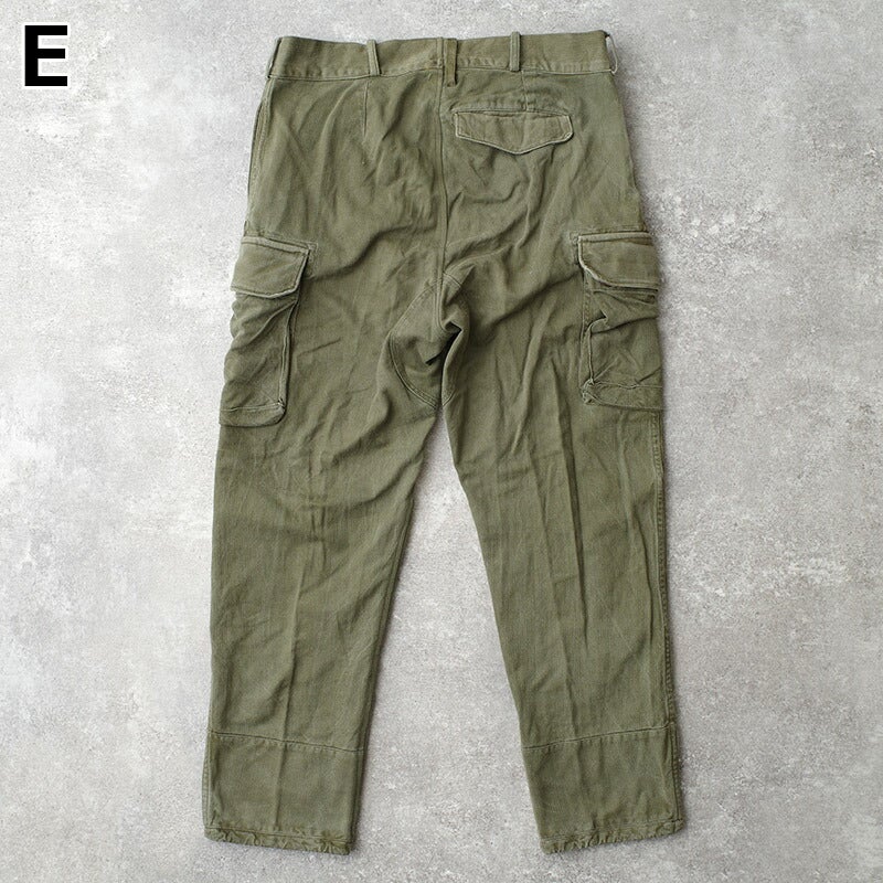 ドイツ軍 50s60s フィールド カーゴパンツ HBT オリーブ USED