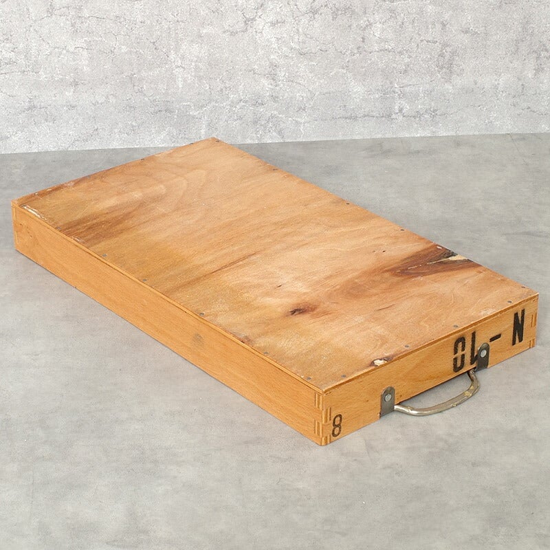 チェコ軍 ウッド ストックボックス 取っ手付き 24x44x5cm USED BX188UN
