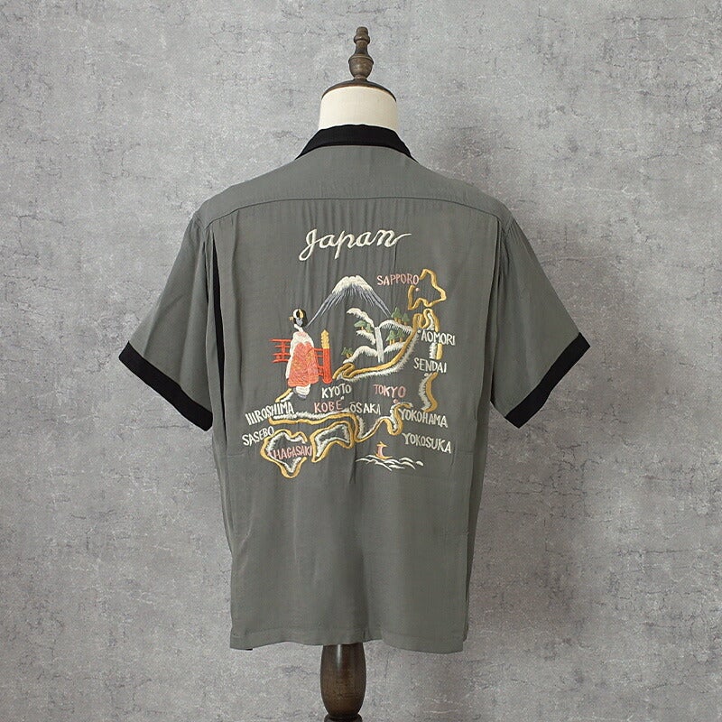 TAILORTOYO テーラー東洋 #TT39699 半袖 スカシャツ『JAPAN MAP